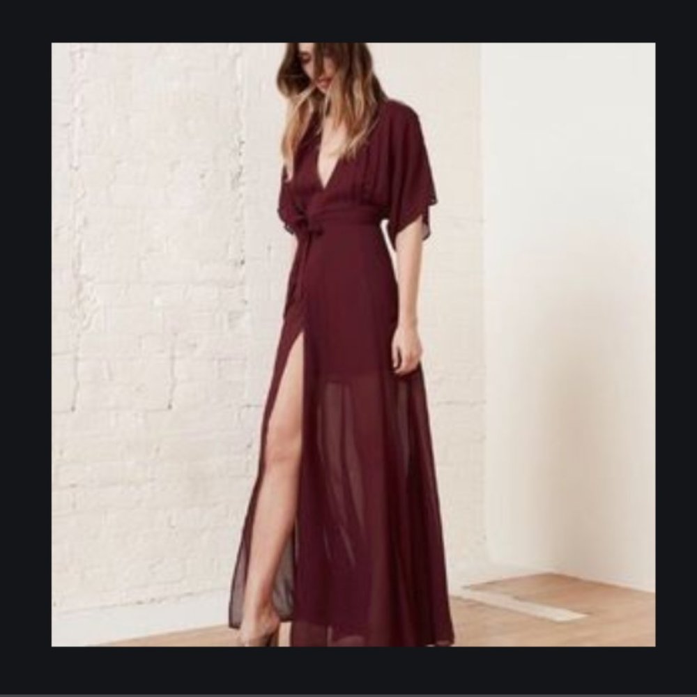 Reformation Winslow Dress - Garnet Color